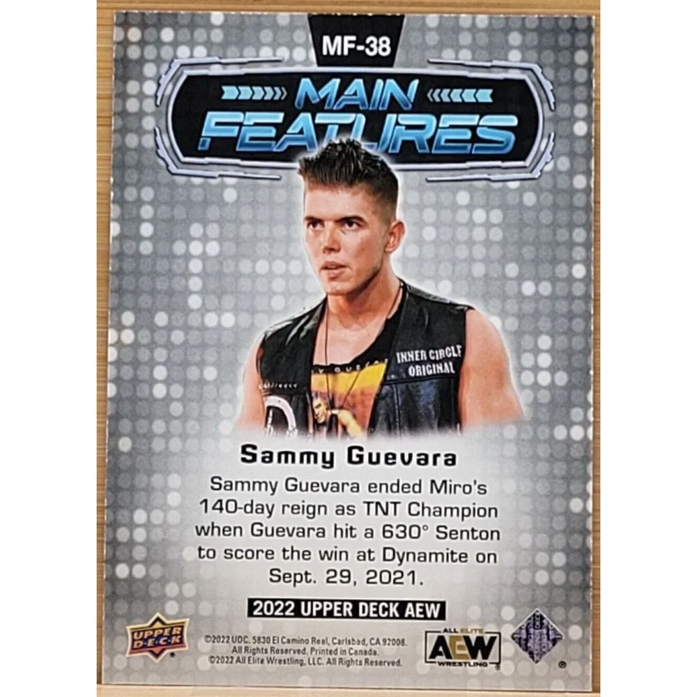 2022 UPPER DECK AEW SAMMY GUEVARA MAIN‎ FEATURES RED  #D/50